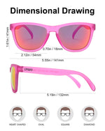 Polarized Sports Sunglasses for Running - UV400 Mirror Lens No-Slip Design TS001TPR