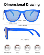 Polarized Sports Sunglasses for Running - UV400 Mirror Lens No-Slip Design TS001TDB