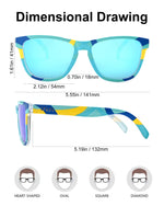 Polarized Sports Sunglasses for Running - UV400 Mirror Lens No-Slip Design TS001-C20