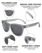 Polarized Sports Sunglasses for Running - UV400 Mirror Lens No-Slip Design TS001MGR