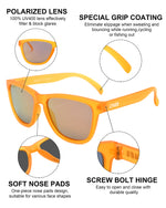 Polarized Sports Sunglasses for Running - UV400 Mirror Lens No-Slip Design TS001MOR