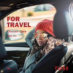 Polarized Sports Sunglasses for Running - UV400 Mirror Lens No-Slip Design TS001SBR