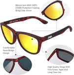 Polarized Sports Sunglasses for Running - UV400 Mirror Lens No-Slip Design TS001MRDI