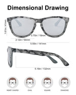 Polarized Sports Sunglasses for Running - UV400 Mirror Lens No-Slip Design TS001-C16