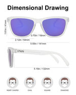 Polarized Sports Sunglasses for Running - UV400 Mirror Lens No-Slip Design TS001MWH