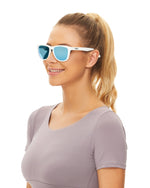 Polarized Sports Sunglasses for Running - UV400 Mirror Lens No-Slip Design TS001SWH