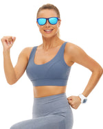 Polarized Sports Sunglasses for Running - UV400 Mirror Lens No-Slip Design TS001TDB