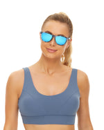 Polarized Sports Sunglasses for Running - UV400 Mirror Lens No-Slip Design TS001TDB