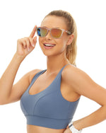 Polarized Sports Sunglasses for Running - UV400 Mirror Lens No-Slip Design TS001-C17