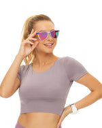 Polarized Sports Sunglasses for Running - UV400 Mirror Lens No-Slip Design TS001-C19