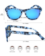 Polarized Sports Sunglasses for Running - UV400 Mirror Lens No-Slip Design TS001TDB