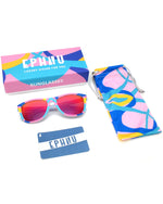 Polarized Sports Sunglasses for Running - UV400 Mirror Lens No-Slip Design TS001-C19