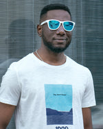 Polarized Sports Sunglasses for Running - UV400 Mirror Lens No-Slip Design TS001SWH