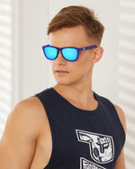 Polarized Sports Sunglasses for Running - UV400 Mirror Lens No-Slip Design TS001TDB