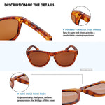 Polarized Sports Sunglasses for Running - UV400 Mirror Lens No-Slip Design TS001TPR