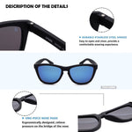 Polarized Sports Sunglasses for Running - UV400 Mirror Lens No-Slip Design TS001MBK