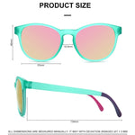 Sports Sunglasses Square BPA-Free Frame Mirror Sun Glasses UV400 Protection Black Frame+ Green Lens YS024-C3