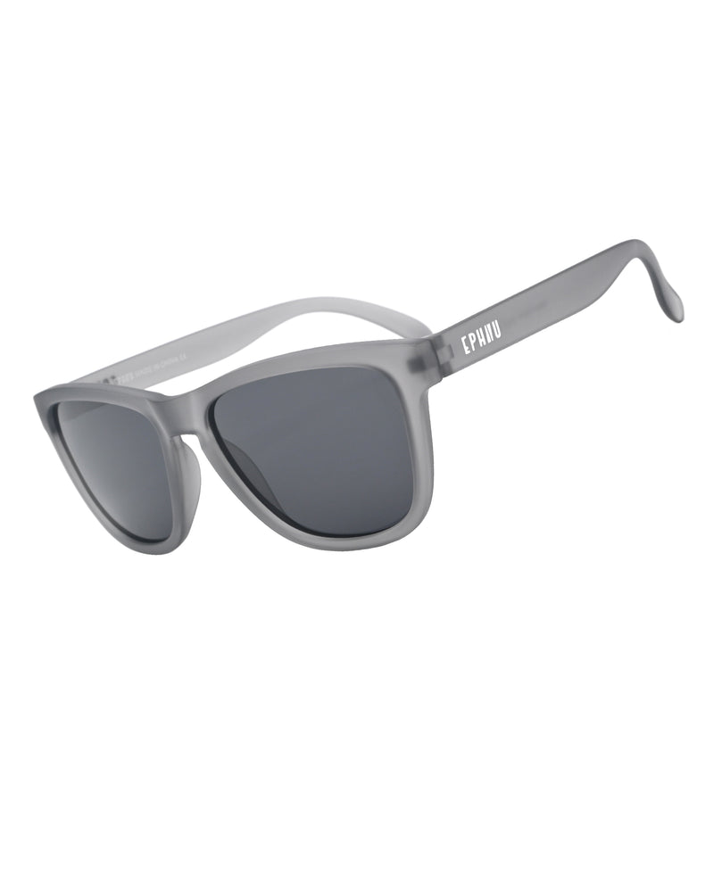 EPHIU TS001MGR polarized sports sunglasses matte grey frame mirror lens
