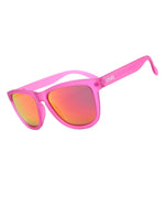 Polarized Sports Sunglasses Mirror Lens  No Slip No Bounce (Pink)