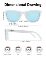 Polarized Sports Sunglasses Mirror Lens  No Slip No Bounce (Mat White)