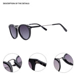 Polarized Round Sunglasses, Stylish Sunglasses for Women Retro Classic Sun Glasses CHARCOAL PACKARD
