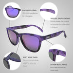 Polarized Sports Sunglasses for Running - WTP-Purple/Black