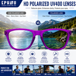 Polarized Sports Sunglasses for Running - UV400 Mirror Lens No-Slip Design TS001TDPR
