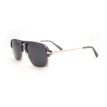 Retro Aviator Sunglasses for Women Men,Trendy Rectangle Womens Mens Shades Sun Glasses Grey Totorise Silver AS002