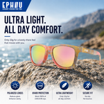 Polarized Sports Sunglasses for Running - UV400 Mirror Lens No-Slip Design TS001-C17