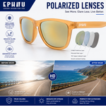Polarized Sports Sunglasses for Running - UV400 Mirror Lens No-Slip Design TS001SBR