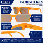 Polarized Sports Sunglasses for Running - UV400 Mirror Lens No-Slip Design TS001MOR