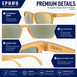 Polarized Sports Sunglasses for Running - UV400 Mirror Lens No-Slip Design TS001SBR