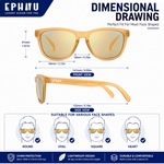 Polarized Sports Sunglasses for Running - UV400 Mirror Lens No-Slip Design TS001SBR