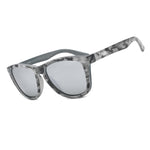 EPHIU TS001-C16 polarized sports sunglasses crystal marble grey frame silver mirror lens
