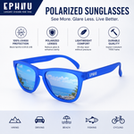 Polarized Sports Sunglasses for Running - UV400 Mirror Lens No-Slip Design TS001TDB