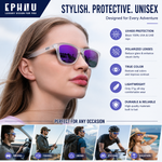 Polarized Sports Sunglasses for Running - UV400 Mirror Lens No-Slip Design TS001MWH