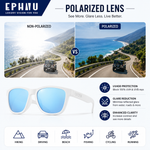 Polarized Sports Sunglasses for Running - UV400 Mirror Lens No-Slip Design TS001SWH