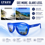 Polarized Sports Sunglasses for Running - UV400 Mirror Lens No-Slip Design TS001TDB