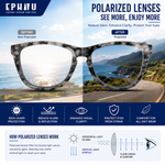 Polarized Sports Sunglasses for Running - UV400 Mirror Lens No-Slip Design TS001-C16