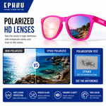 Polarized Sports Sunglasses for Running - UV400 Mirror Lens No-Slip Design TS001TPR