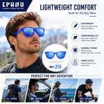 Polarized Sports Sunglasses for Running - UV400 Mirror Lens No-Slip Design TS001TDB