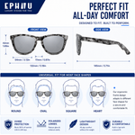 Polarized Sports Sunglasses for Running - UV400 Mirror Lens No-Slip Design TS001-C16