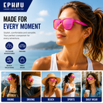 Polarized Sports Sunglasses for Running - UV400 Mirror Lens No-Slip Design TS001TPR