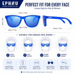 Polarized Sports Sunglasses for Running - UV400 Mirror Lens No-Slip Design TS001TDB