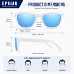 Polarized Sports Sunglasses for Running - UV400 Mirror Lens No-Slip Design TS001SWH