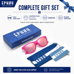 Polarized Sports Sunglasses for Running - UV400 Mirror Lens No-Slip Design TS001TPR