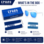 Polarized Sports Sunglasses for Running - UV400 Mirror Lens No-Slip Design TS001SWH