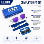 Polarized Sports Sunglasses for Running - UV400 Mirror Lens No-Slip Design TS001MWH