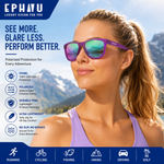 Polarized Sports Sunglasses for Running - UV400 Mirror Lens No-Slip Design TS001TDPR