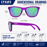 Polarized Sports Sunglasses for Running - UV400 Mirror Lens No-Slip Design TS001TDPR